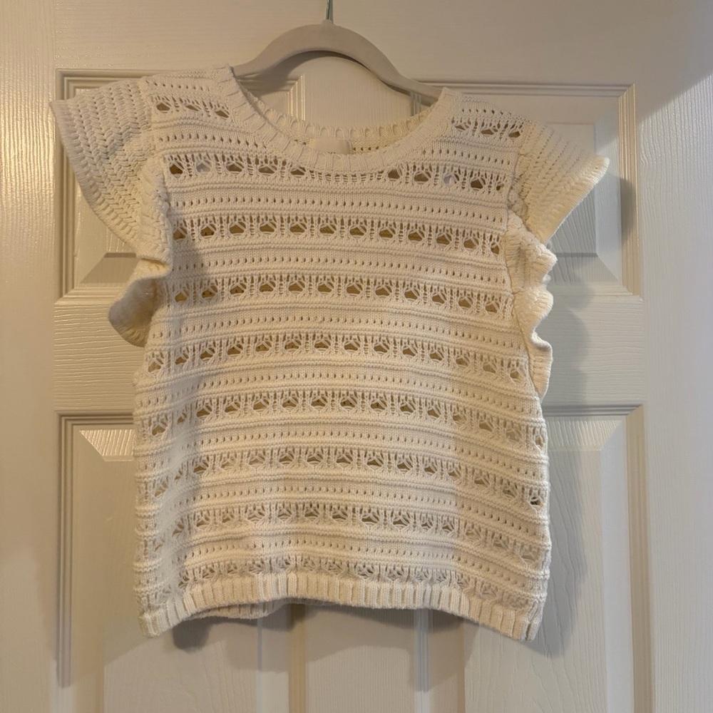 H&M Women’s Ivory Crochet Blouse